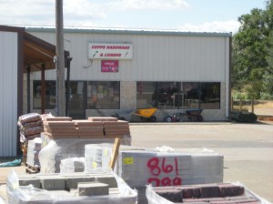 If you have to break down, what better place than at a hardware store.  Only thing better would have been a Harley dealer parking lot.