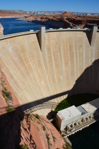 The Glen Canyon Dam is a popular stop when in Page, AZ.