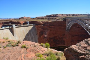 See the discolored area on the rock wall just to the right of the dam? (Center of picture)